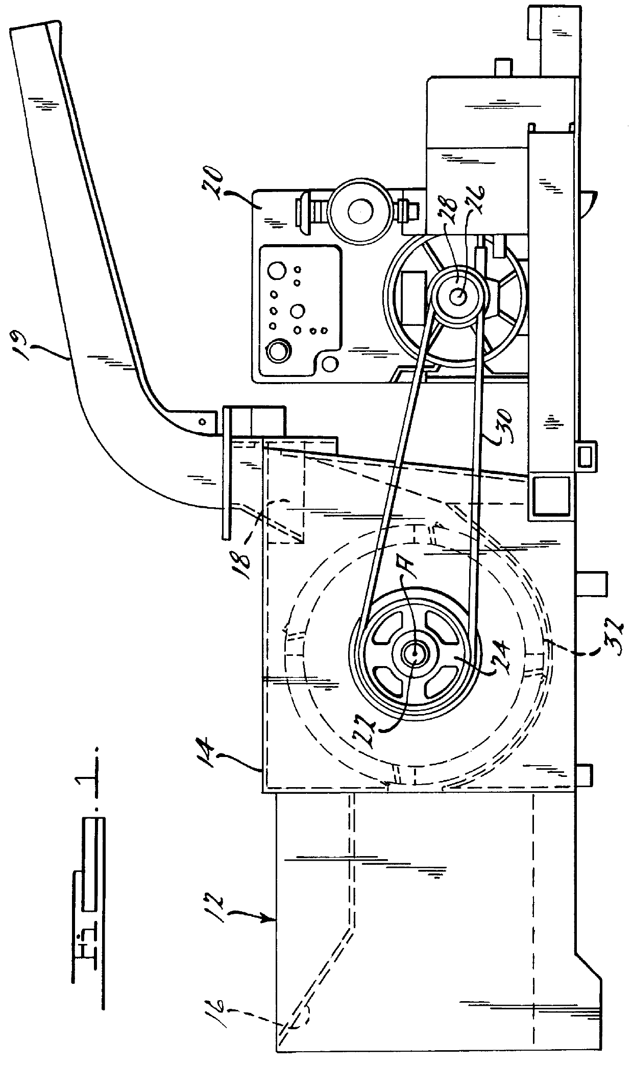 Drum assembly for a wood chipper