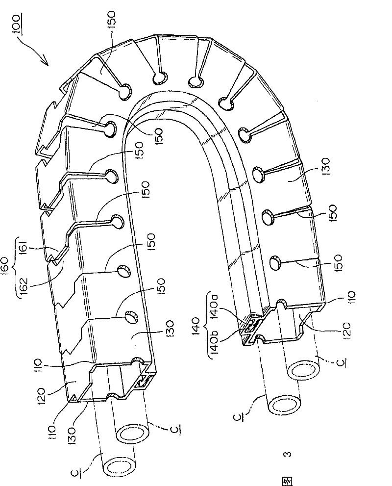 Tube type cable protection and guide device