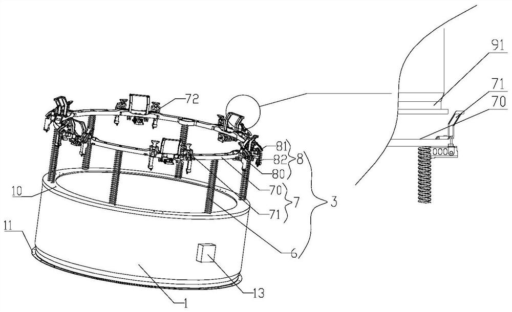 Failure satellite capturing and docking device and method