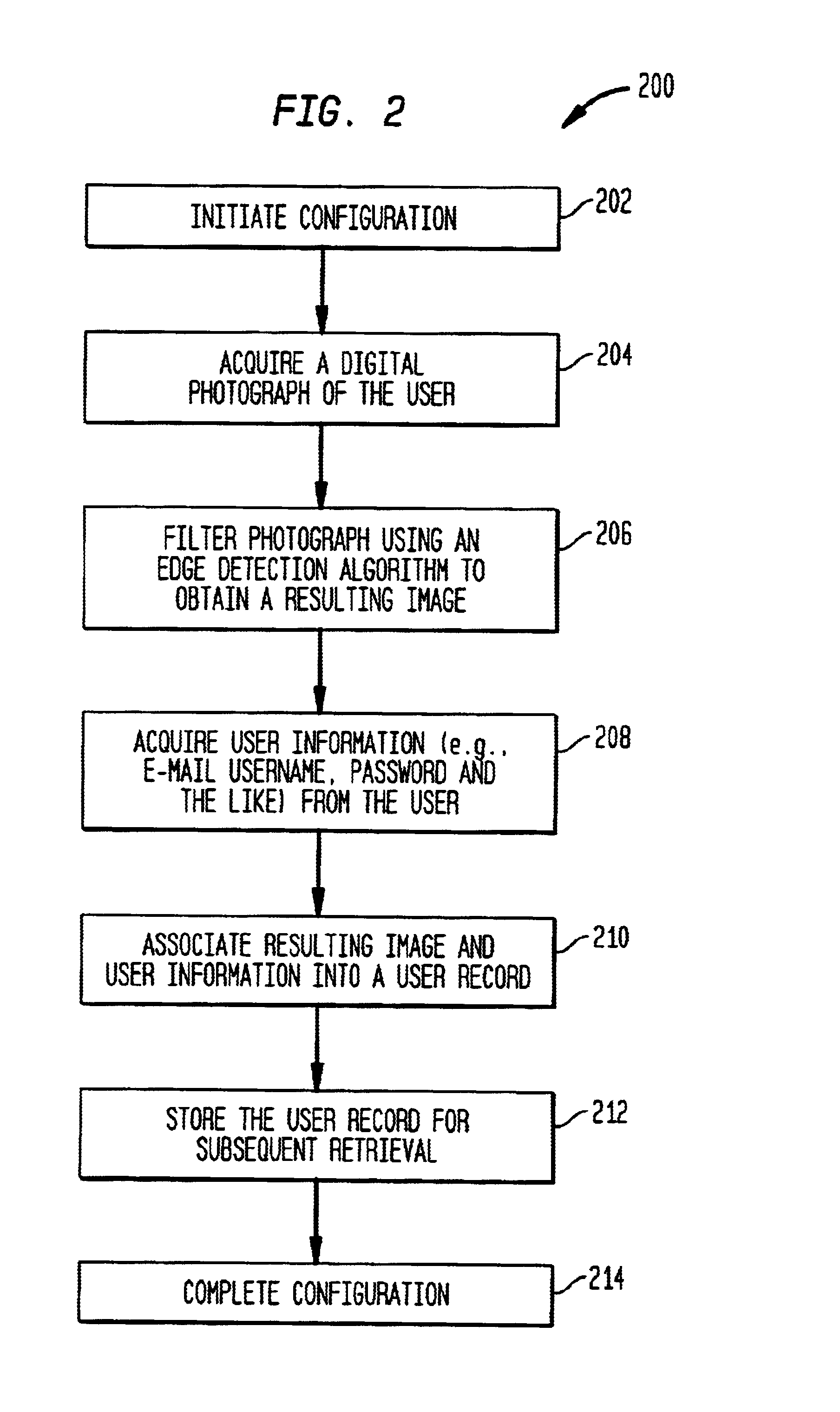 Method and system for providing application launch by identifying a user via a digital camera, utilizing an edge detection algorithm