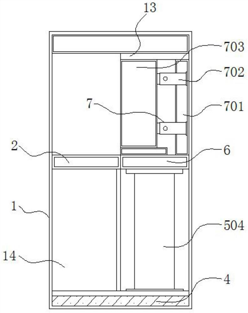 Liquid crystal display screen with automatic storage structure for intelligent household electrical appliance