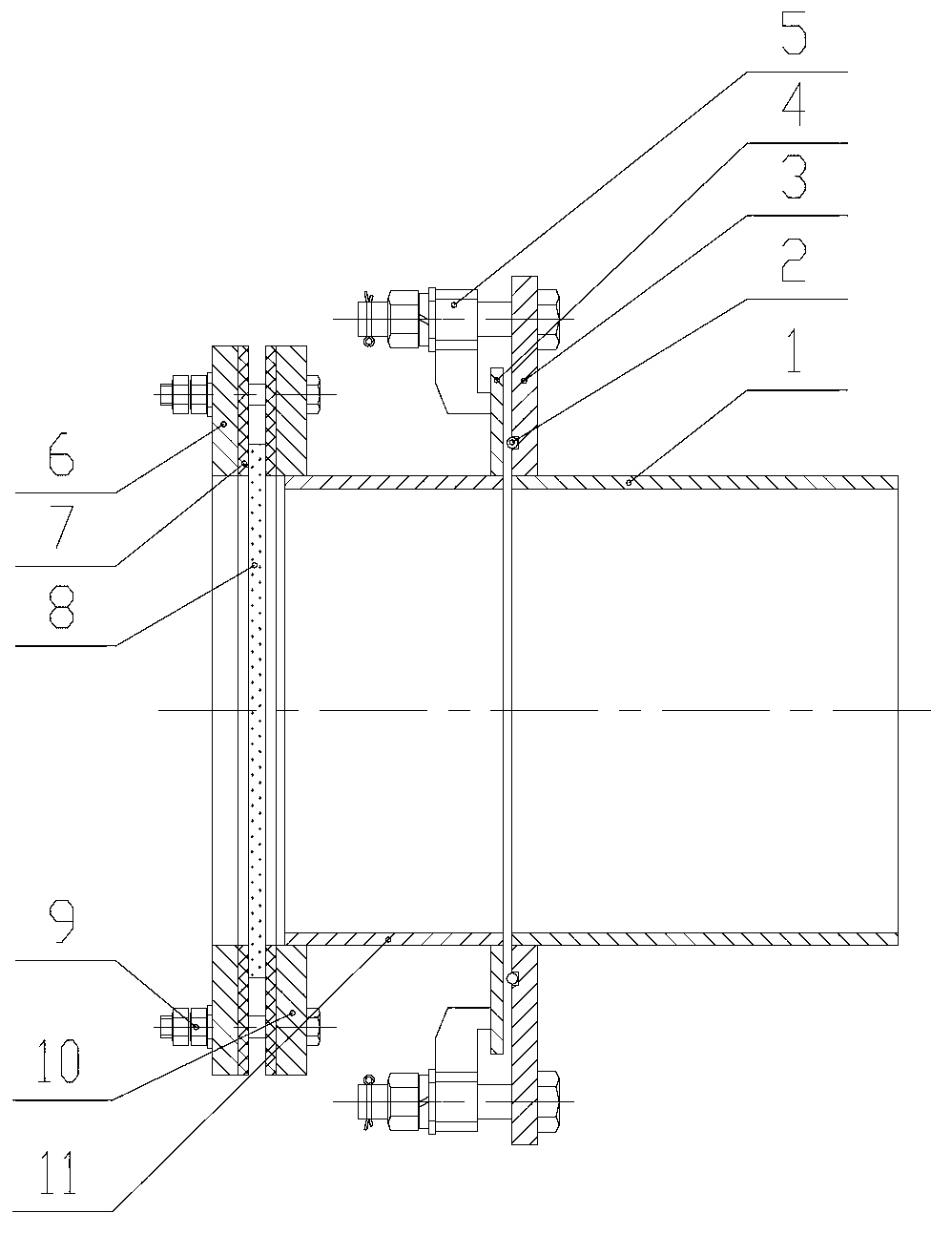 Observation window for quick disassembling type dust remover