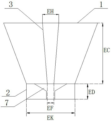 Double-ridge horn antenna based on linear tapered ridge width