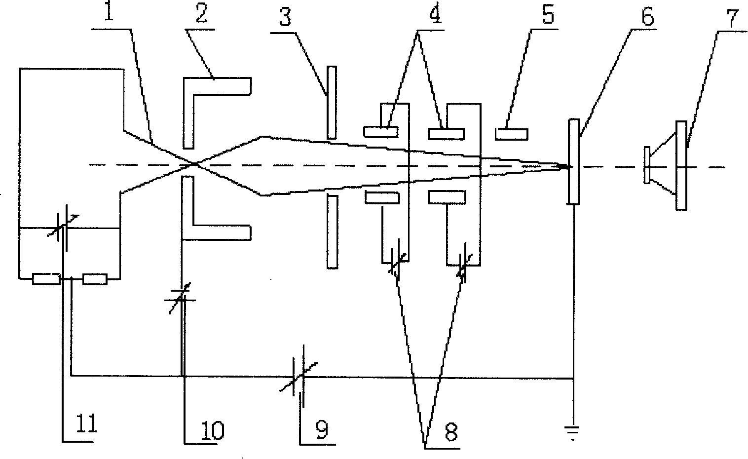 Electronic gun power supply for reflected high energy electron diffraction instrument