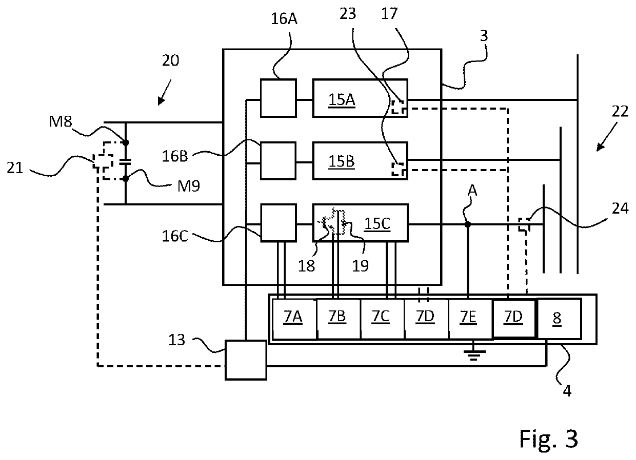 Monitoring unit for a power converter