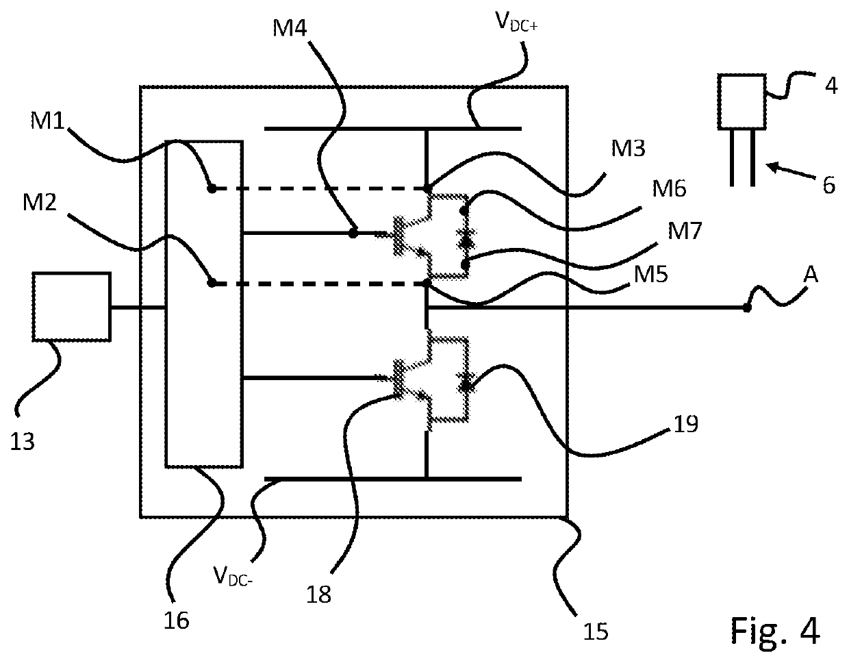 Monitoring unit for a power converter