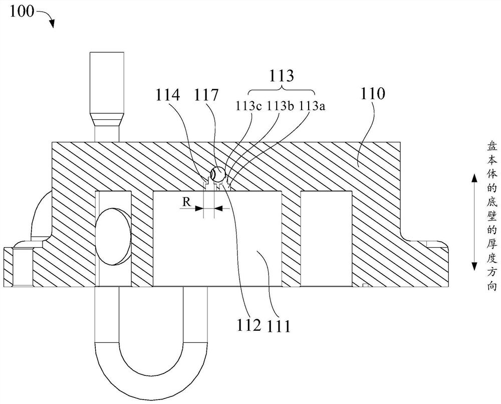 Static scroll plate assembly, scroll compressor and refrigeration equipment