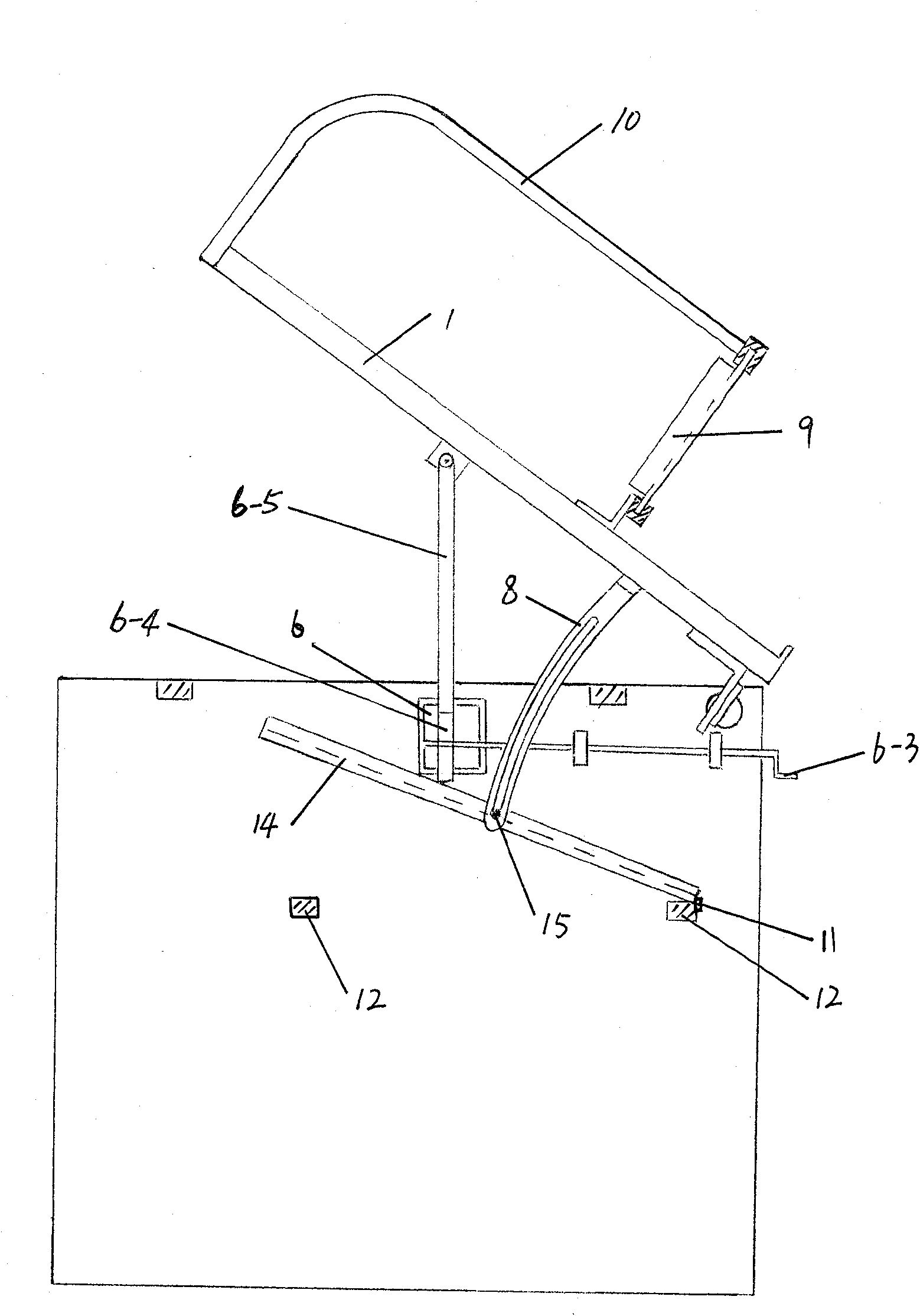 Computer desk with forerake accommodative table-board for storing display