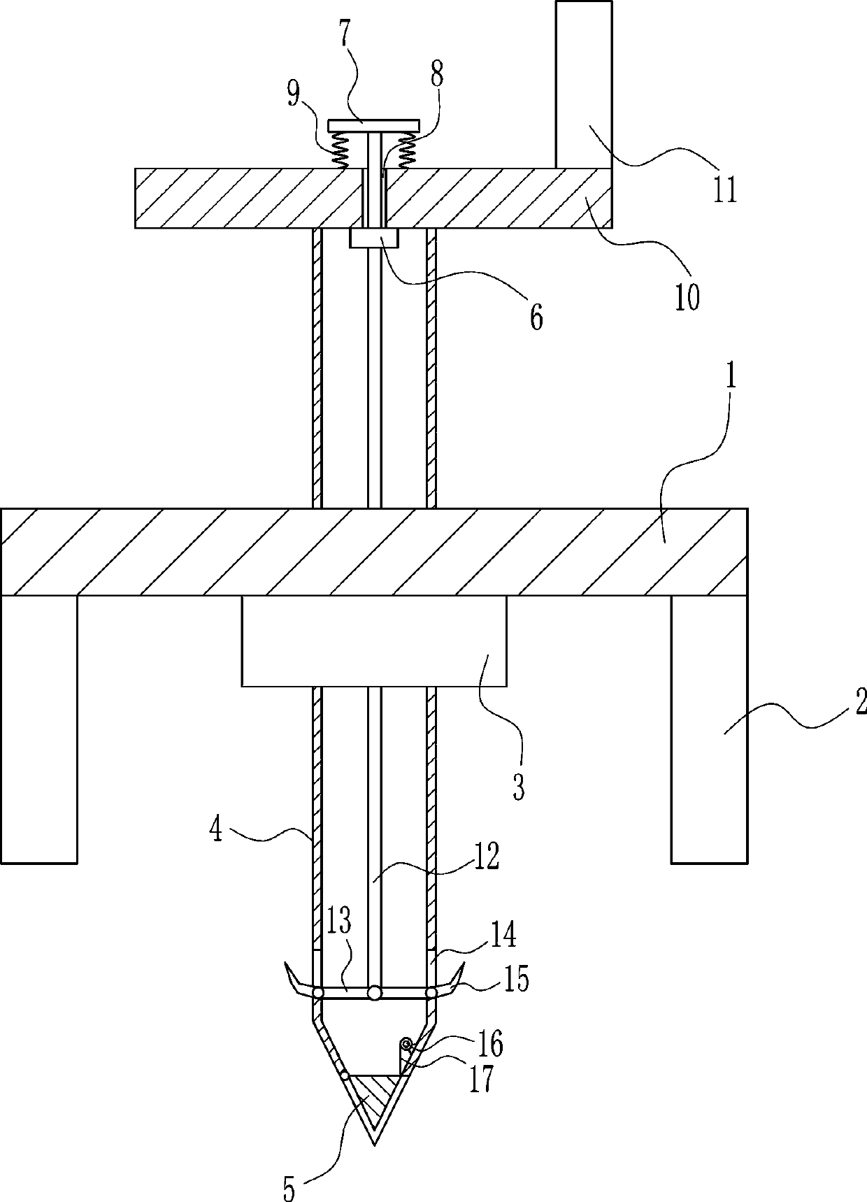 An efficient soil sampling device for environmental testing