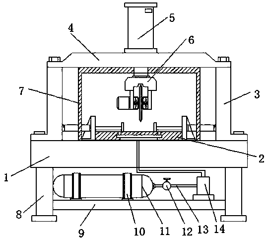 Cutting device for nonferrous metal alloy material research and application method