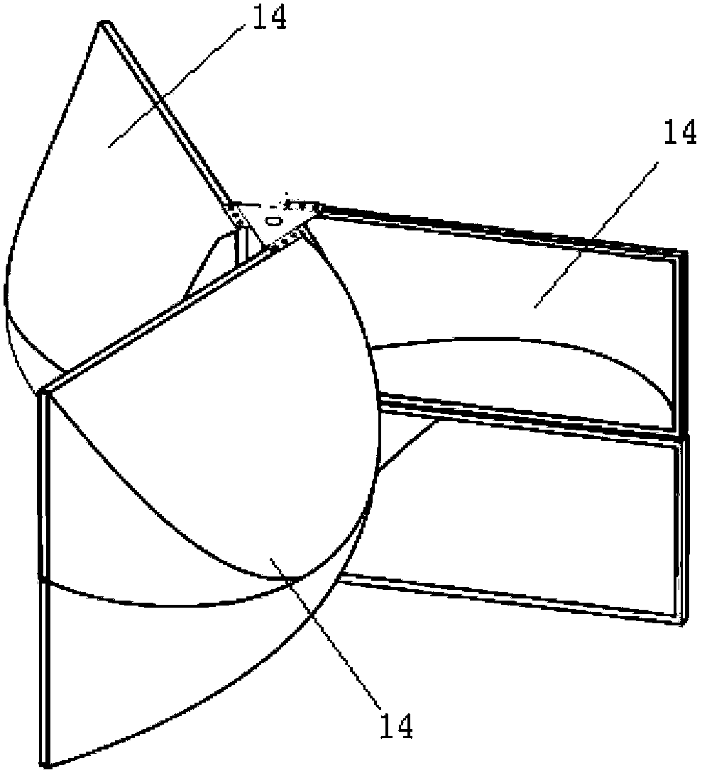 Communication tower with wind power generation system provided with double-power blades and wind leakage protection