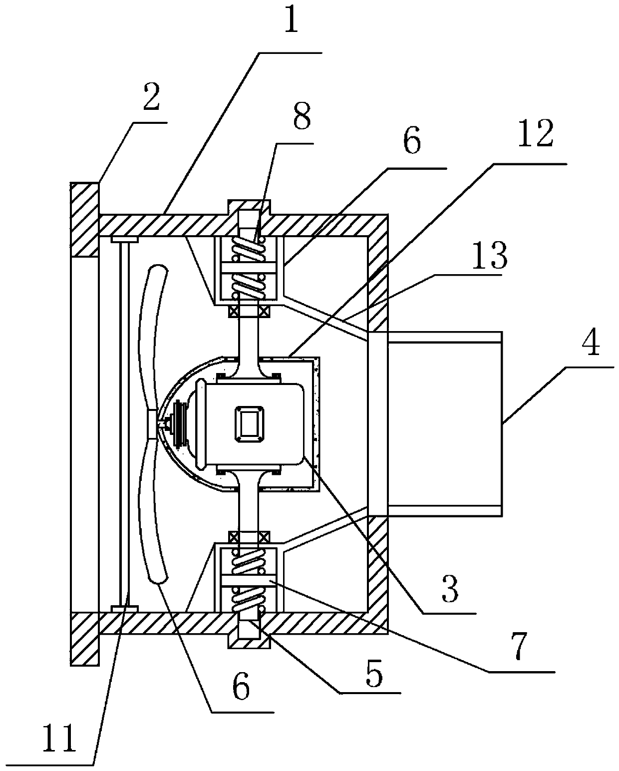 Front-end air inlet device for treating lampblack