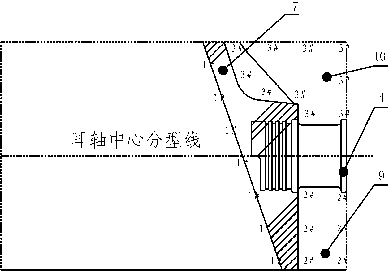 Trunnion imbedding method of metallurgical slag pot