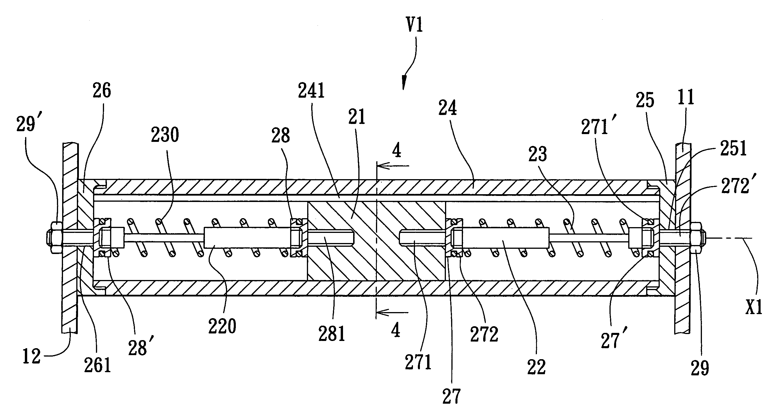 Anti-seismic device with vibration-reducing units arranged in parallel