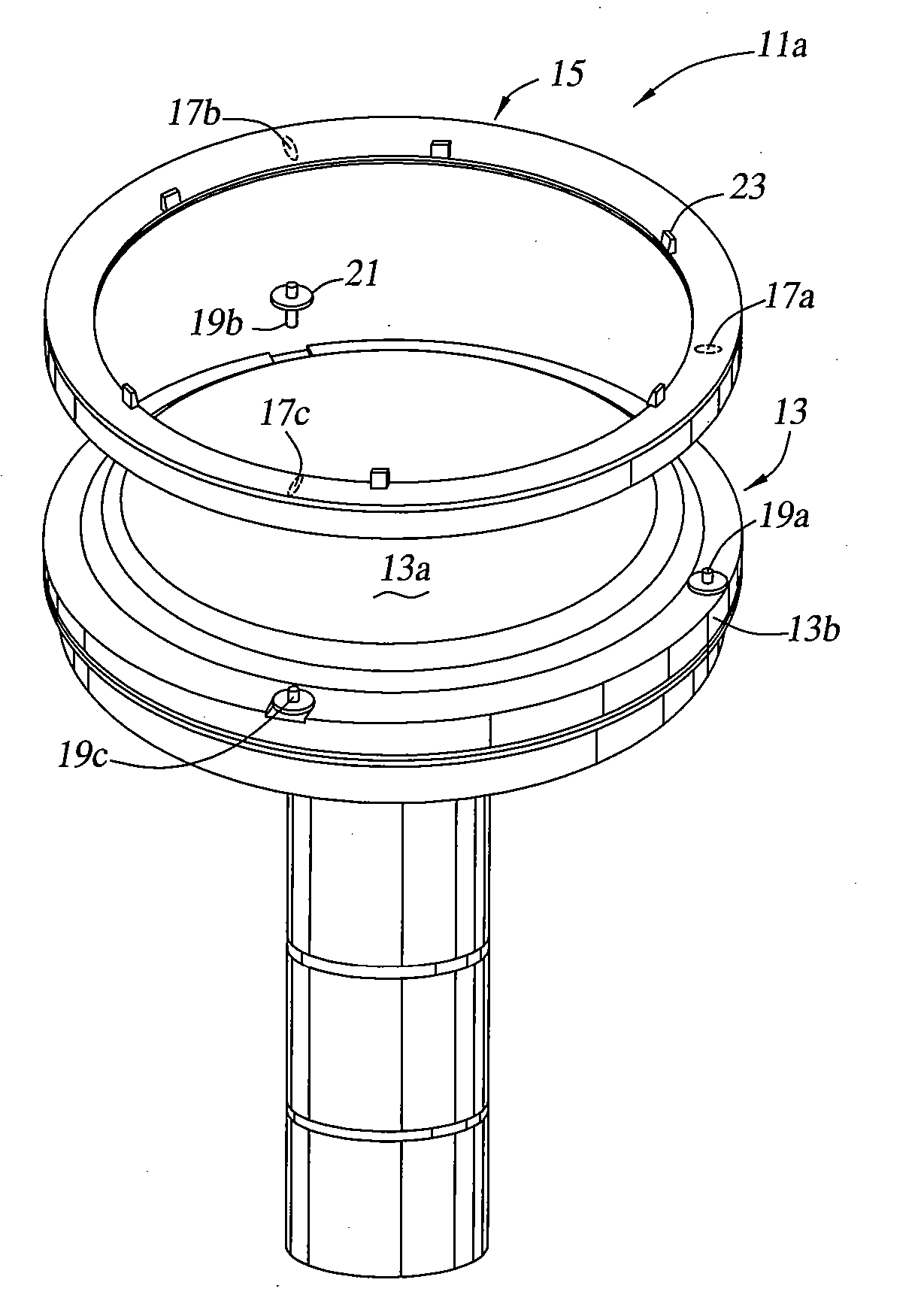 Self aligning non contact shadow ring process kit