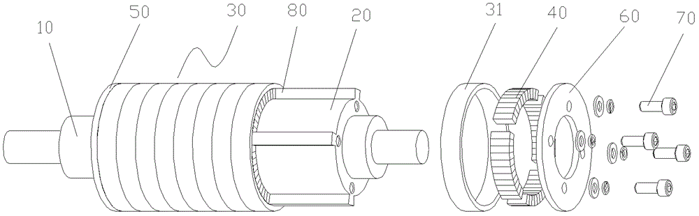 Motor permanent magnet fixing structure, fixing method and motor including the same