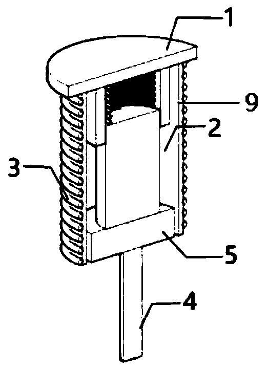 Passive wireless displacement sensor based on helix antenna and displacement sensing system