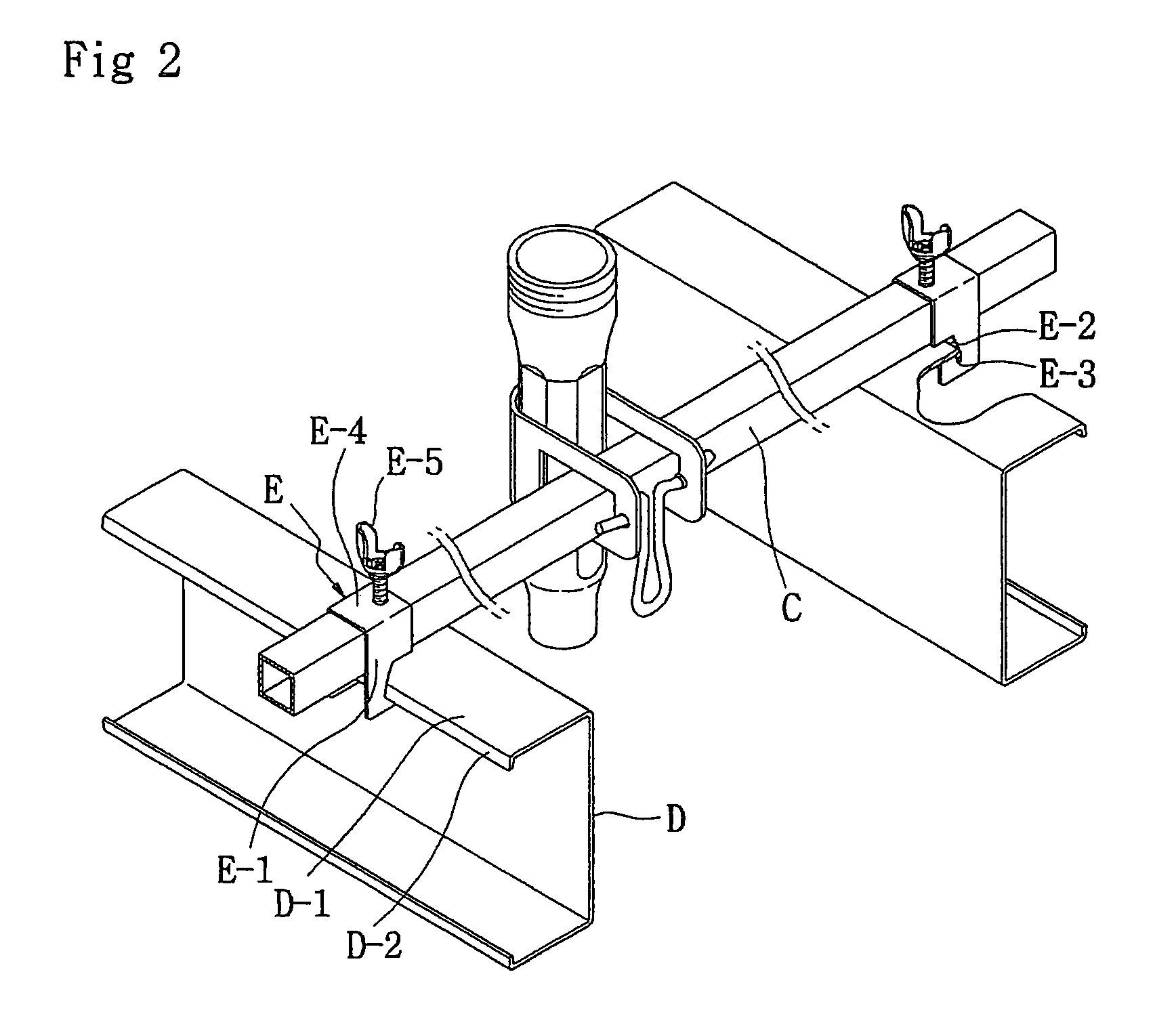 Stock bar and horizontal bar coupling device for mounting sprinkler