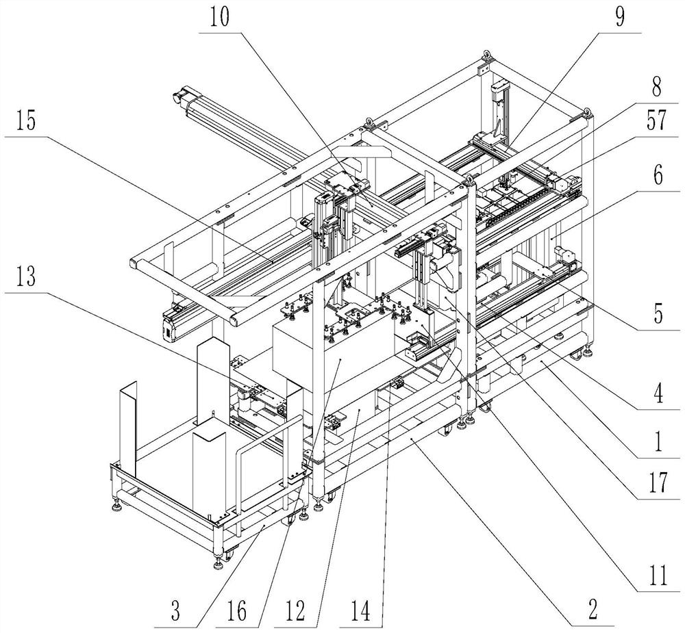 FOSB full-automatic bag opening and bagging device