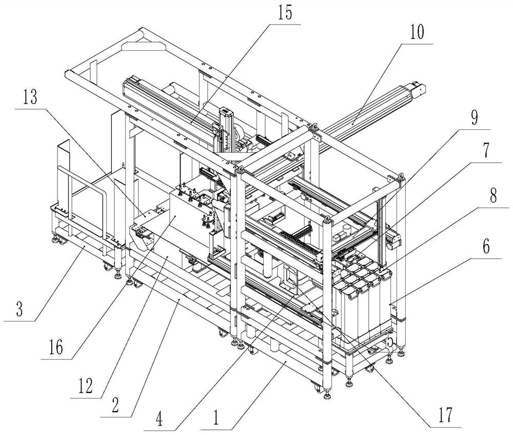 FOSB full-automatic bag opening and bagging device