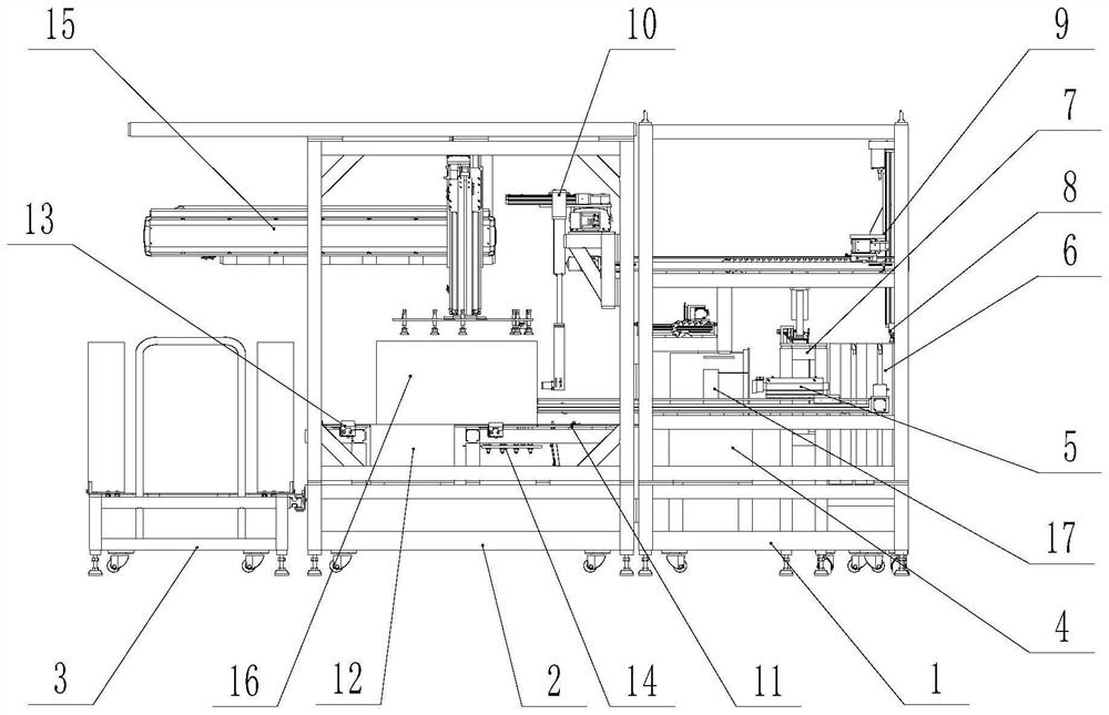 FOSB full-automatic bag opening and bagging device