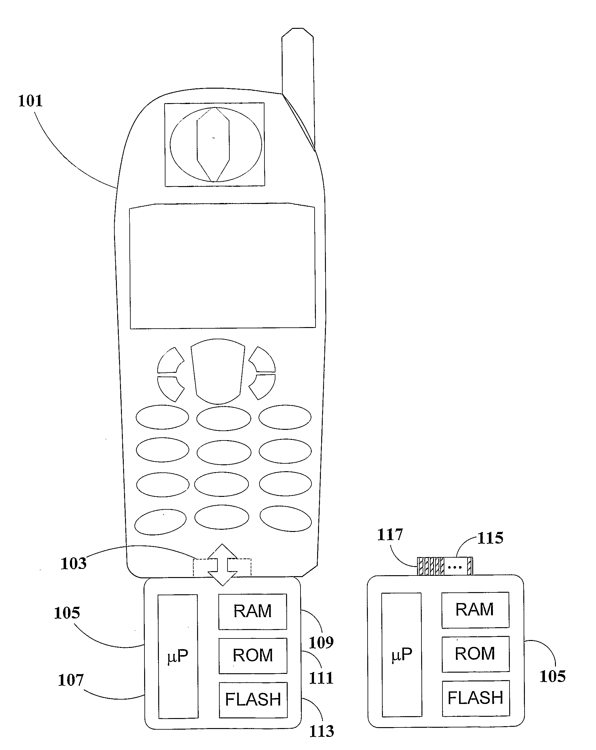 Plug-In Device for Enabling Mobile Telephone to Execute Applications