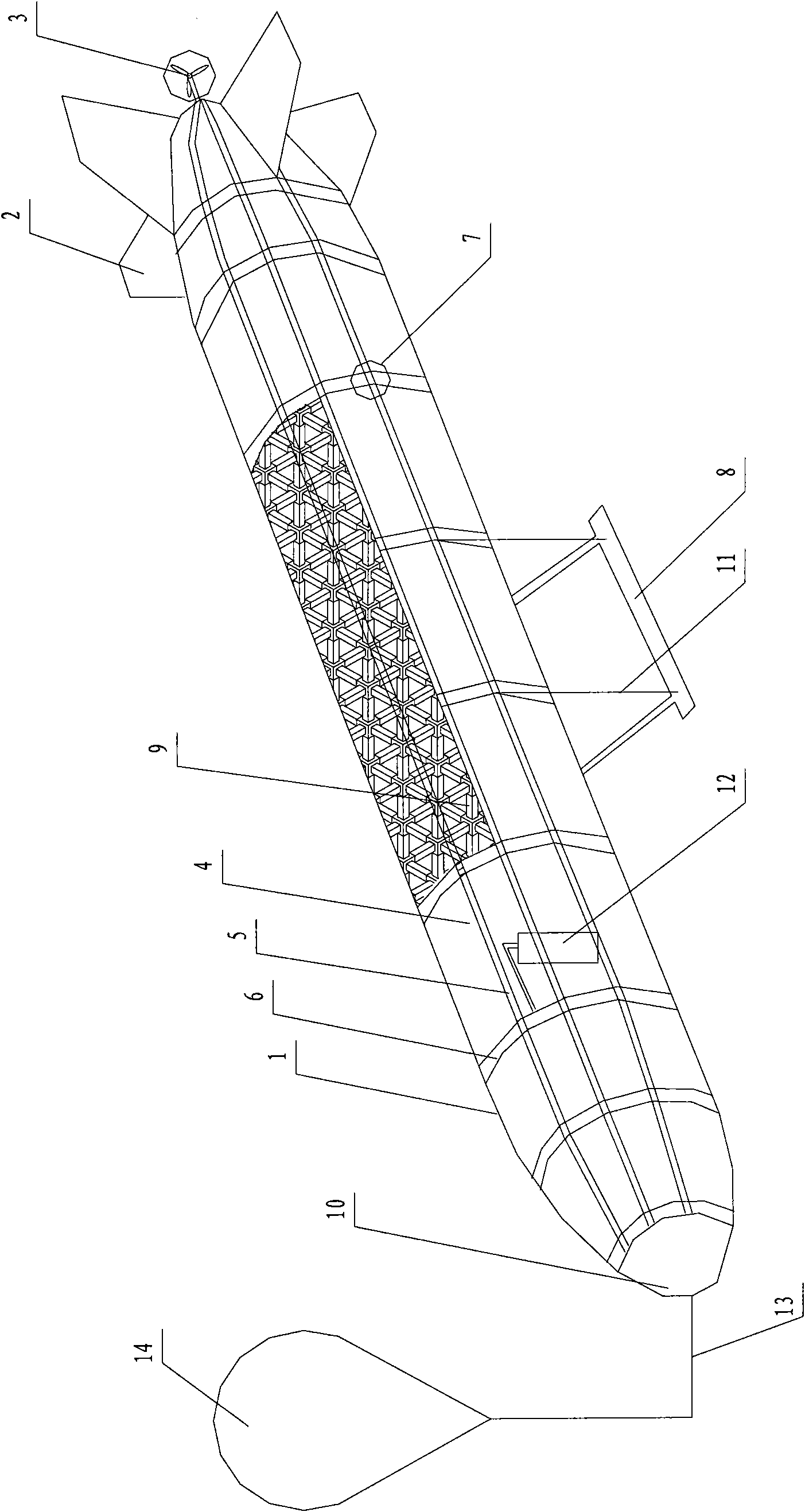 Airship with inflating skeleton expanding in air