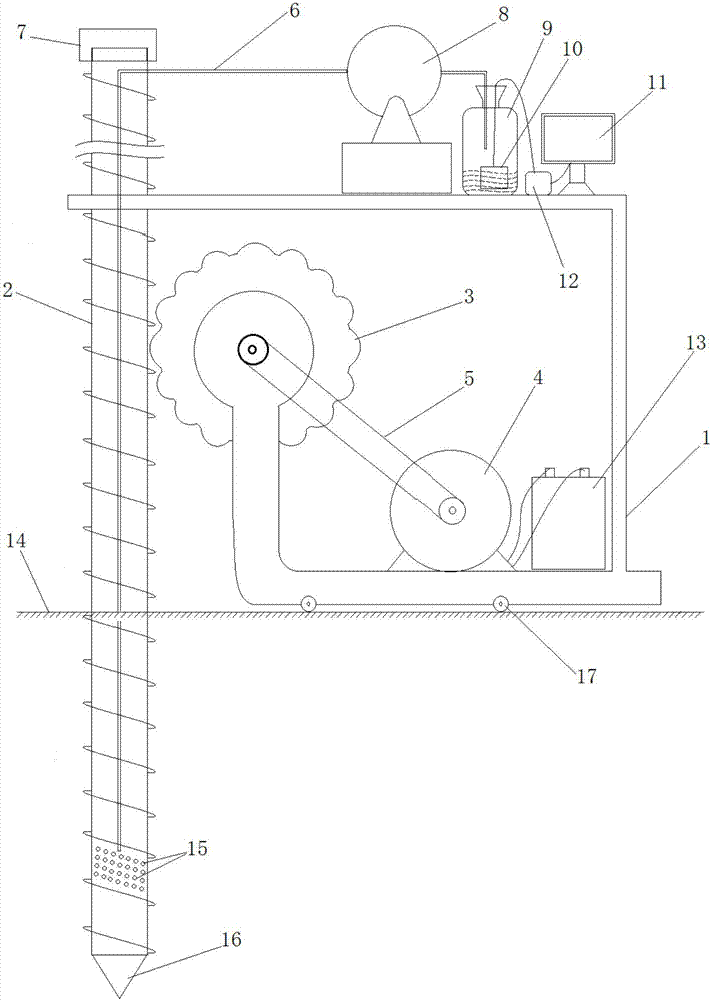 Shallow groundwater pollutant monitoring system