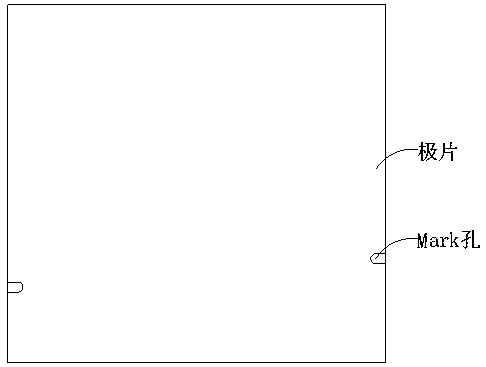 Method for improving strength of pole piece of square lithium ion battery after Mark hole drilling