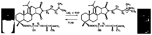 Rosin-based CO2/N2 response type polymerizable surfactant, and preparation method and application thereof