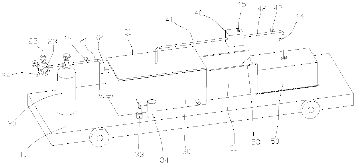 Spherical fruit and vegetable precooling and packaging gas prefilling integrated machine