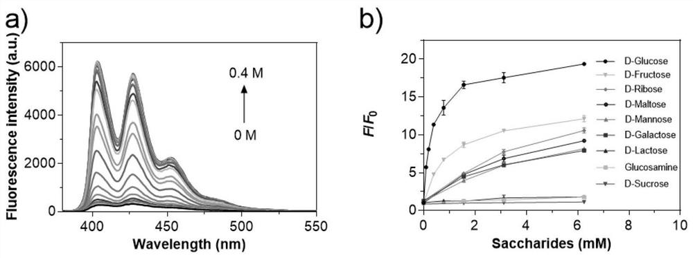 Liposomal glucose fluorescent probe with good biocompatibility and preparation method thereof