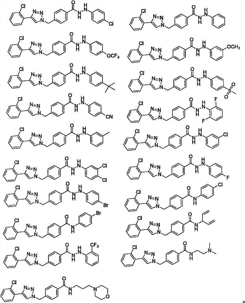 1, 2, 3-triazole hydrazide or amide compound as well as preparation method and application thereof