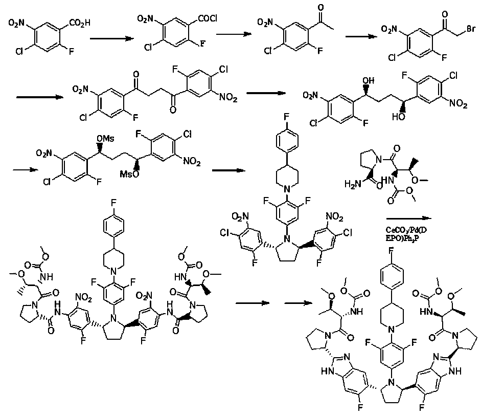 Preparation method of hepatitis drug intermediate