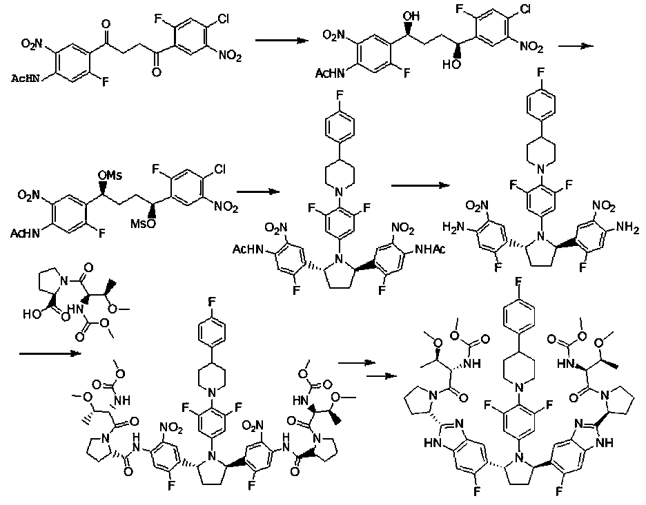 Preparation method of hepatitis drug intermediate