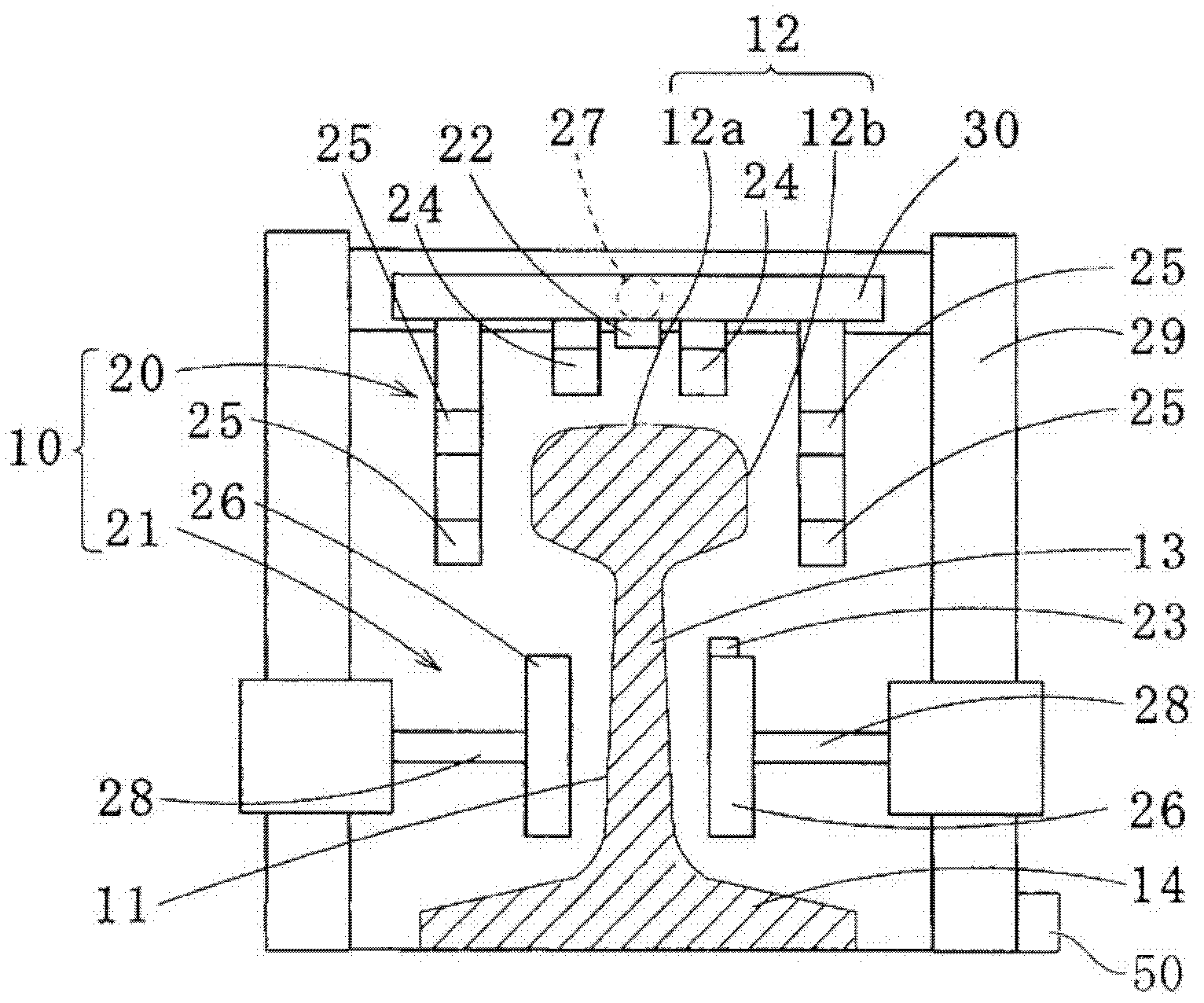 Device and method for cooling welded rail section