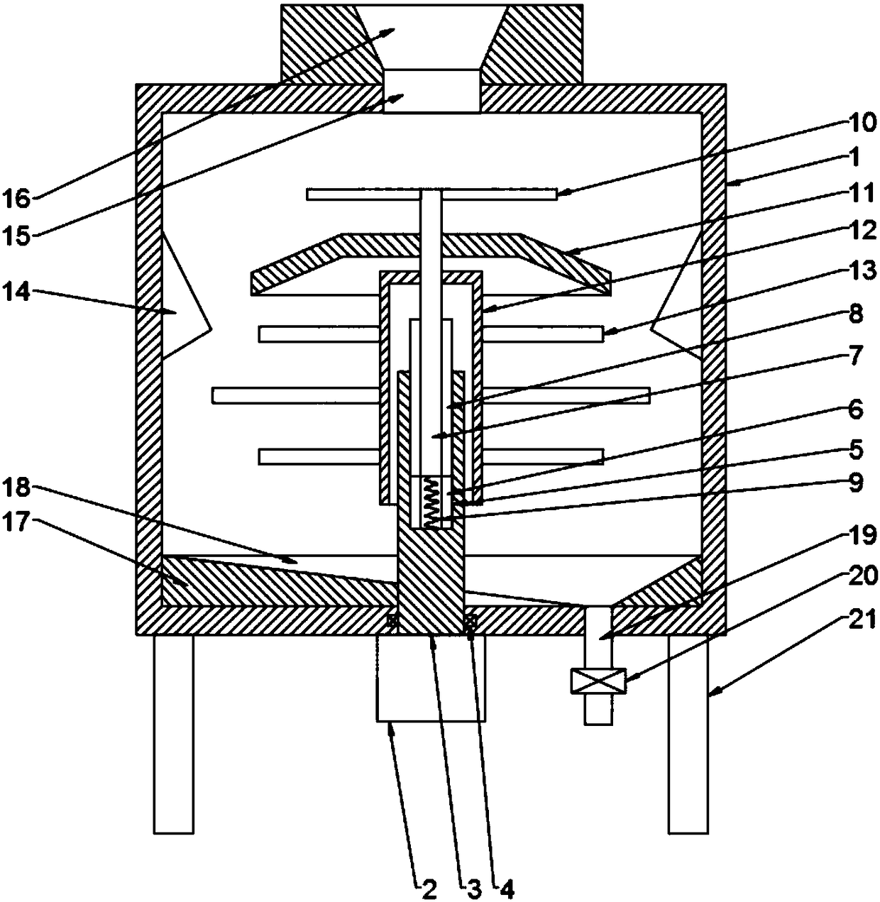 Ceramic waste crushing device based on aperiodic technology