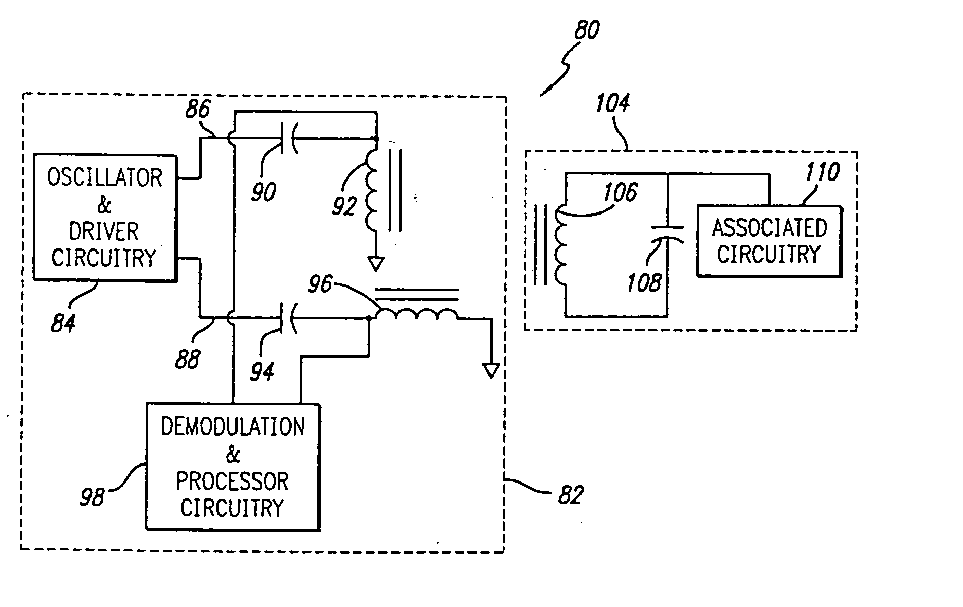 Impedance matching network and multidimensional electromagnetic field coil for a transponder interrogator