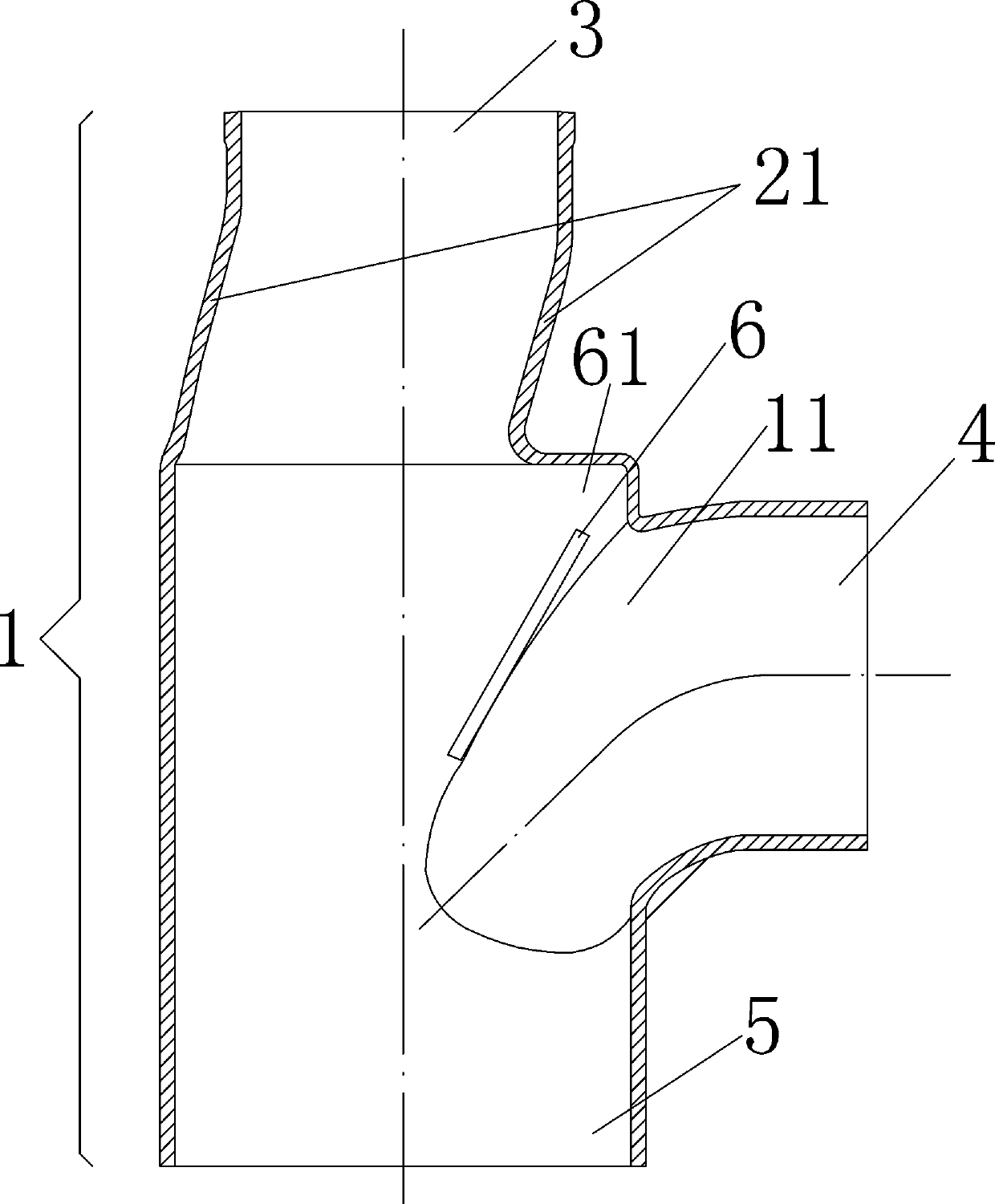 Building drainage cyclone without lowering plate