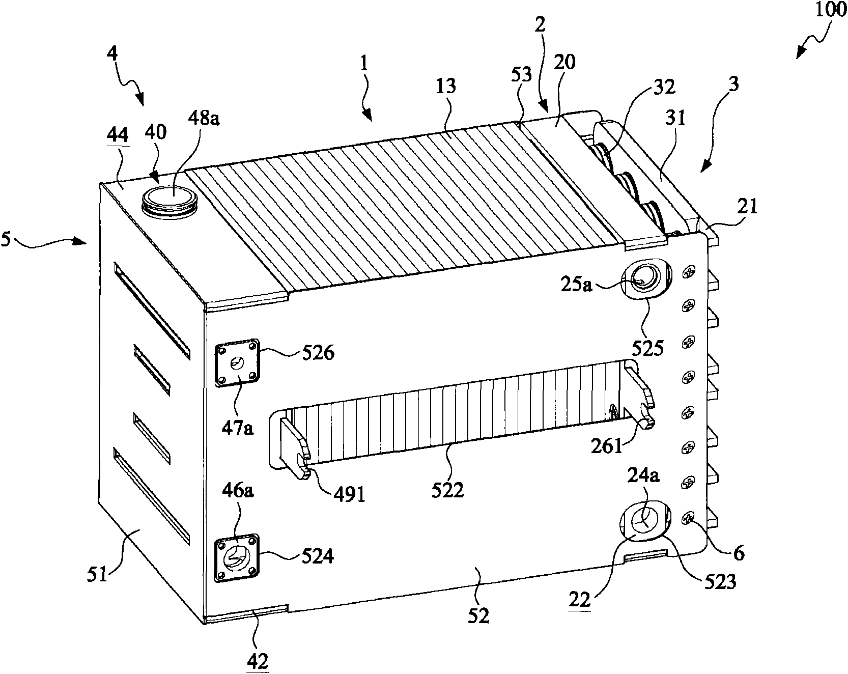 Pressure-bearing assembling structure of fuel cell module