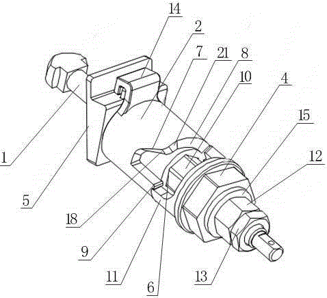 A fast tensioning device for vibrating screen mesh