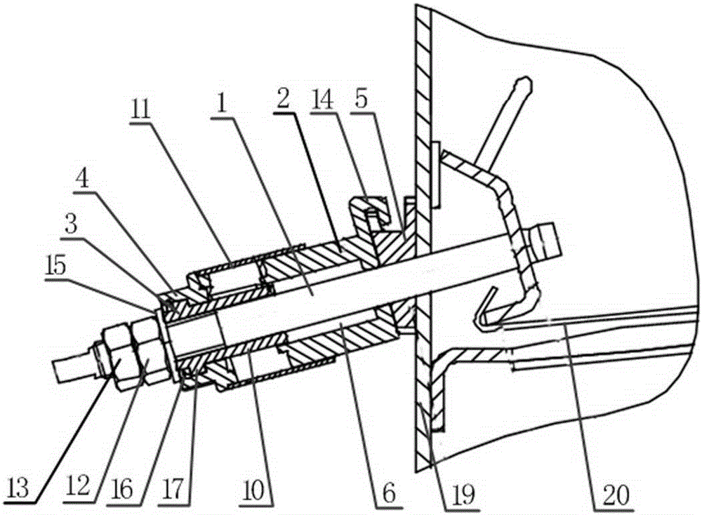 A fast tensioning device for vibrating screen mesh