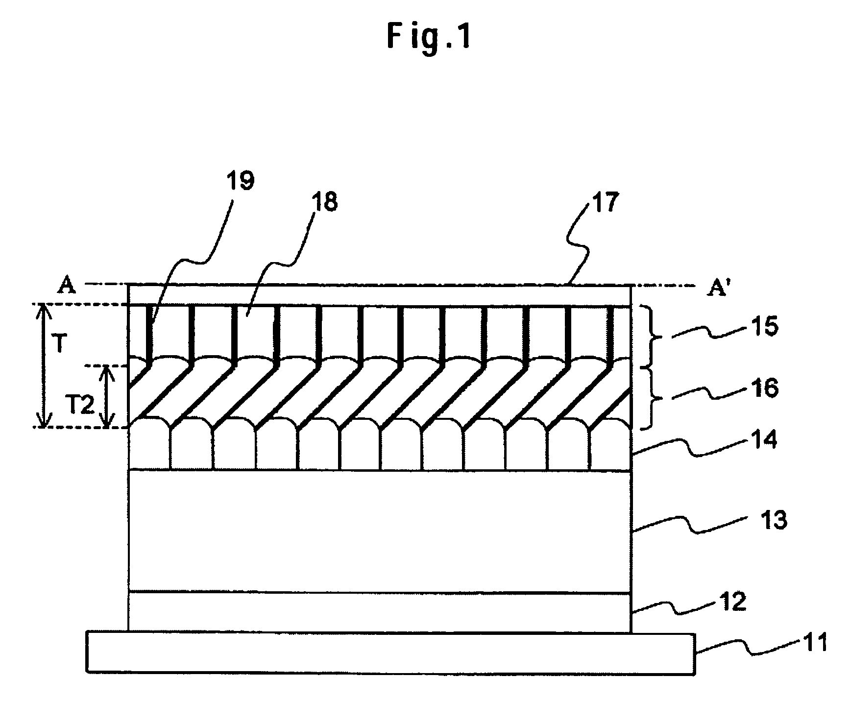 Magnetic recording medium containing first and second recording layers, each layer containing a columnar structure