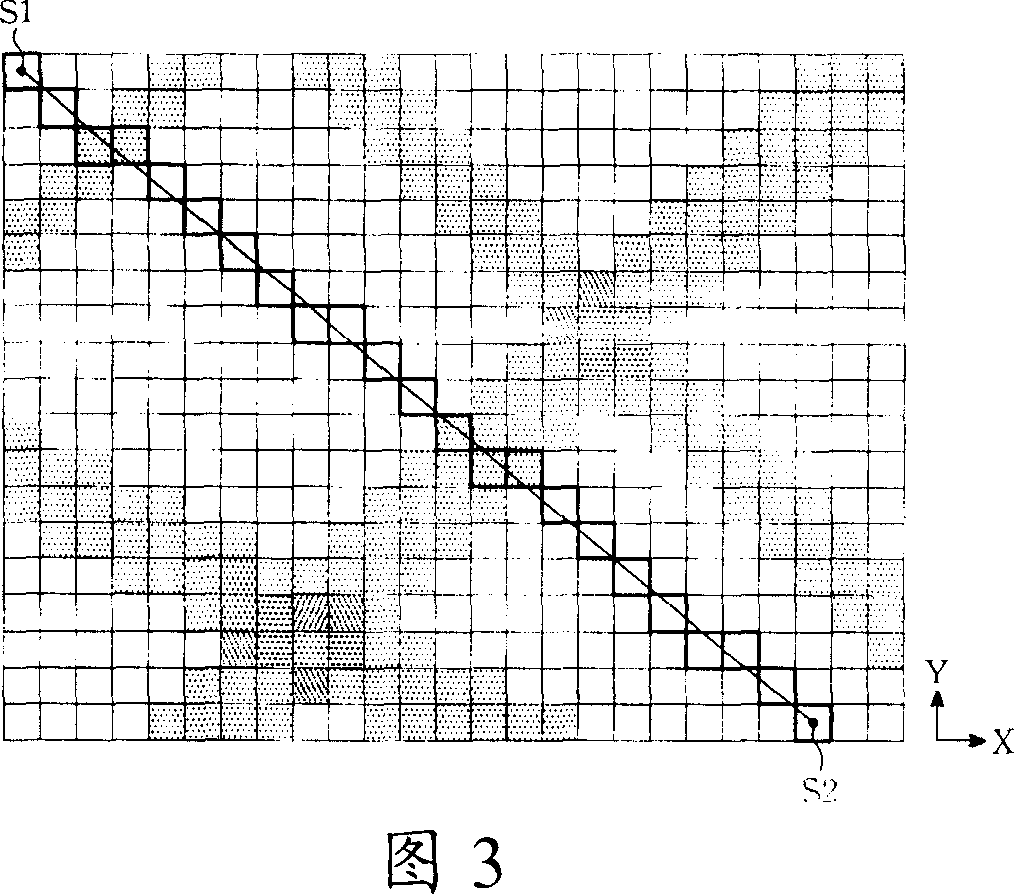 Method for forming section outline from any section lines in orthogonal surface topography map