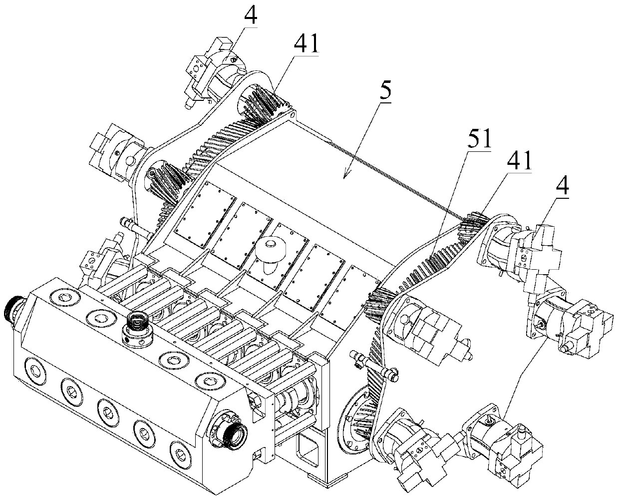 Fracturing pump transmission system and fracturing truck