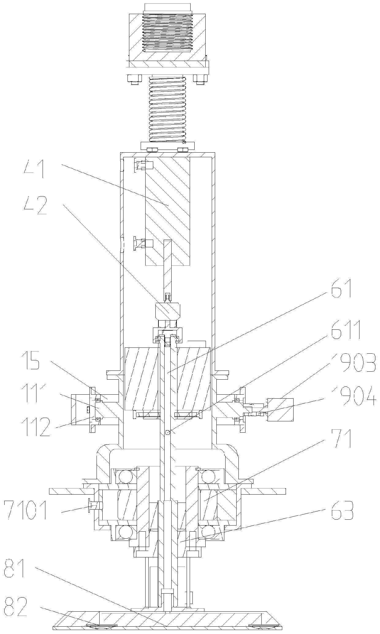 Airplane surface paint stripping and grinding device based on pressure intensity control