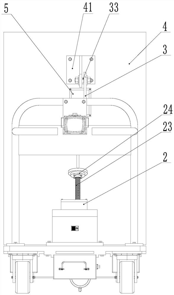 Adjustable vertical calibration device for inserting type building prefabricated slab