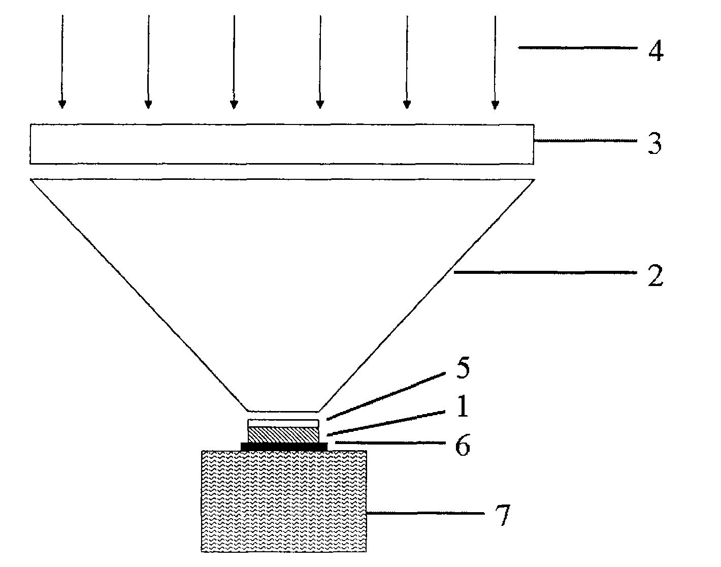 Light-concentrating crystalline silicon solar battery component