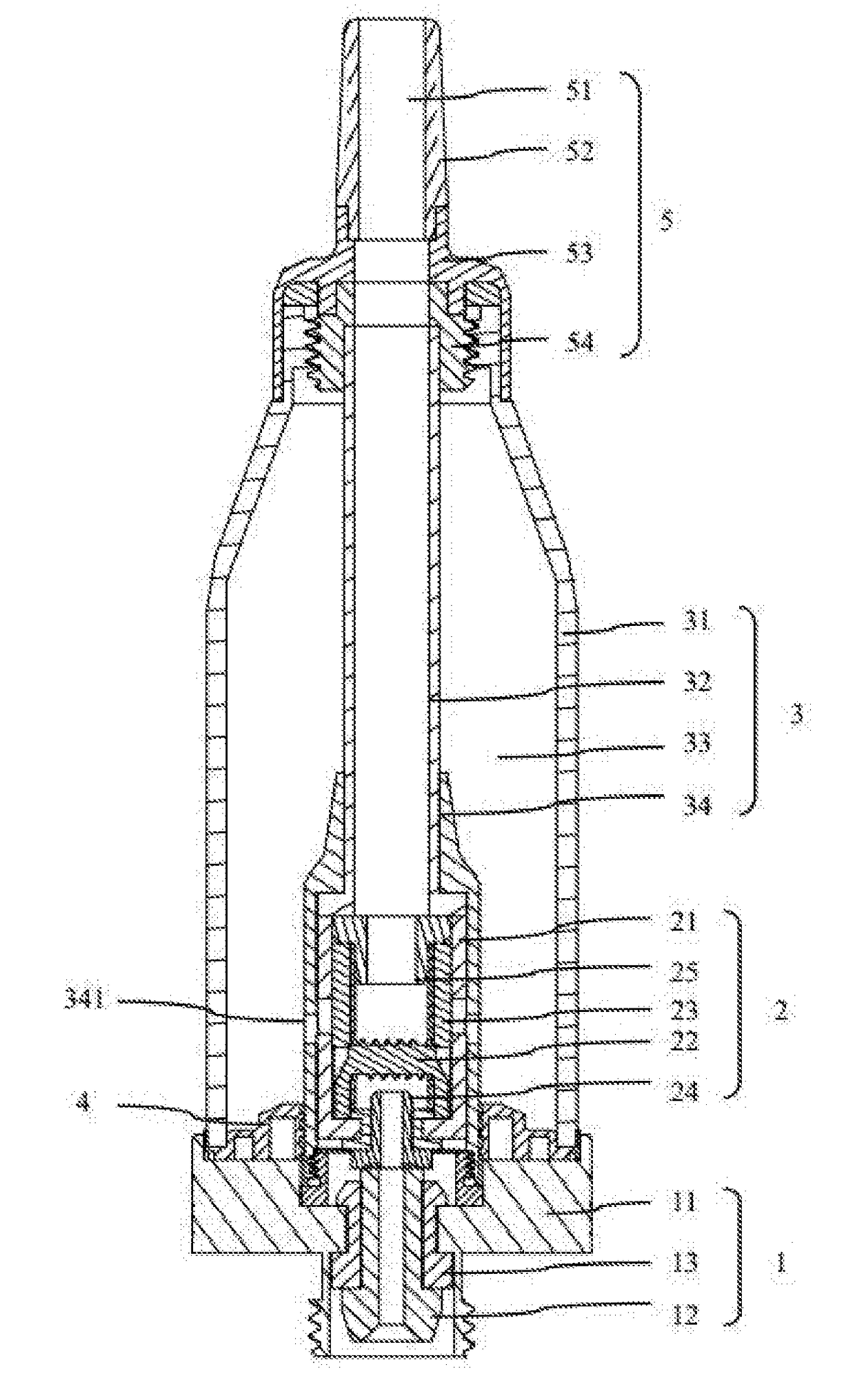 Atomizing component and electronic cigarette