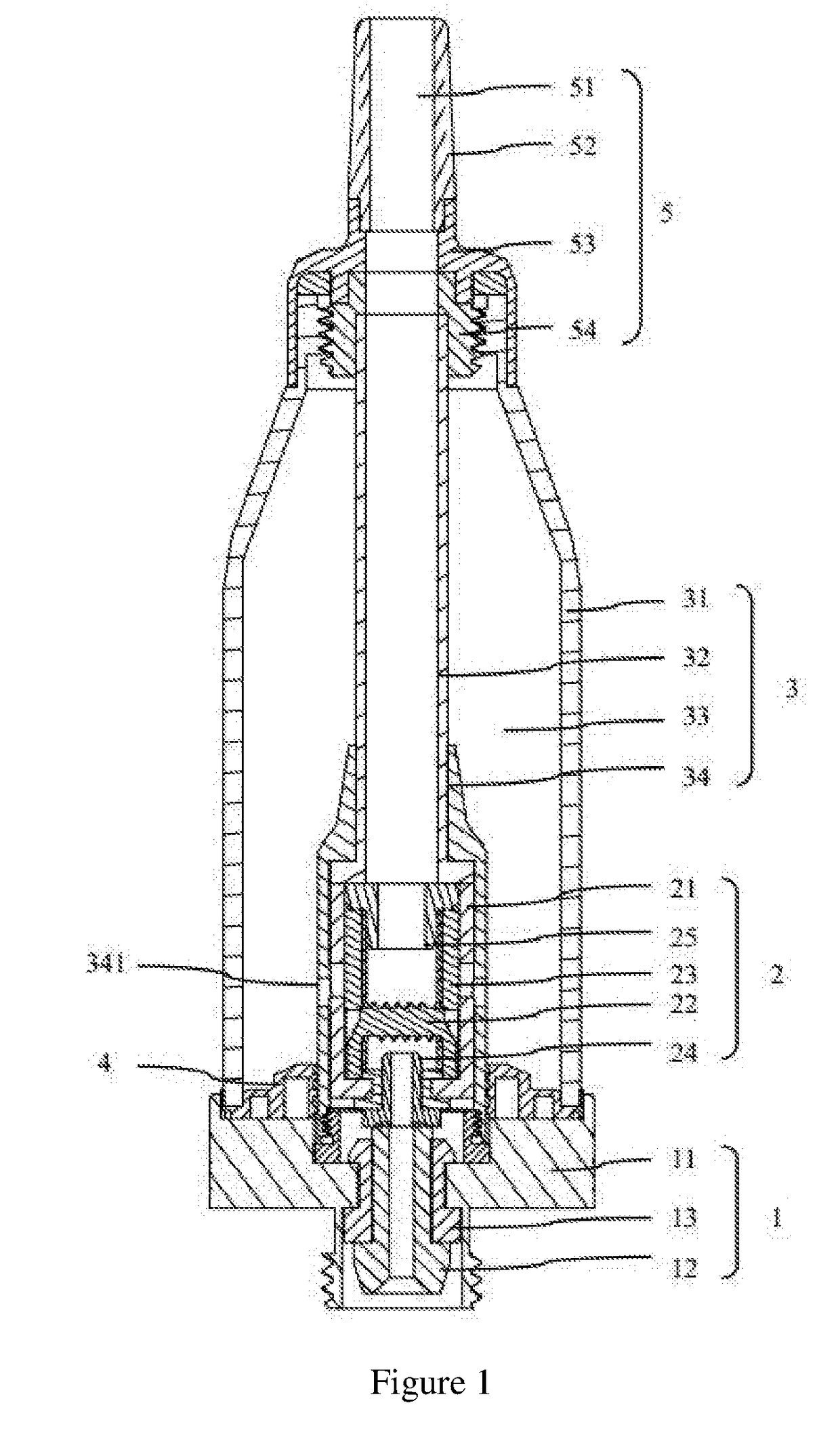 Atomizing component and electronic cigarette